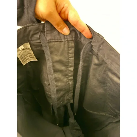 Acne Studios Men's Pat Twill Pants PAW16 Straight Leg Cotton Trousers Size 46